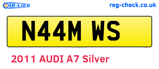 N44MWS are the vehicle registration plates.