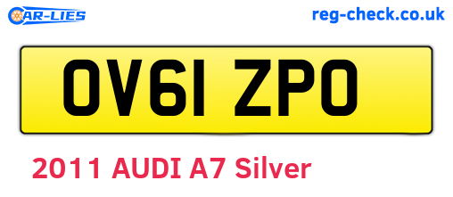 OV61ZPO are the vehicle registration plates.