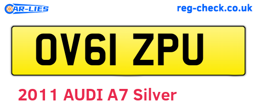 OV61ZPU are the vehicle registration plates.