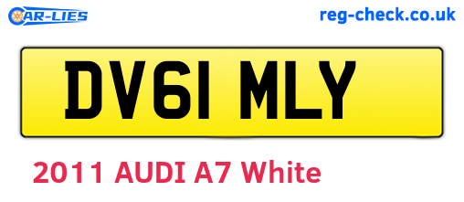 DV61MLY are the vehicle registration plates.