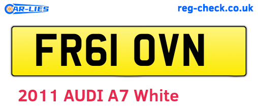 FR61OVN are the vehicle registration plates.