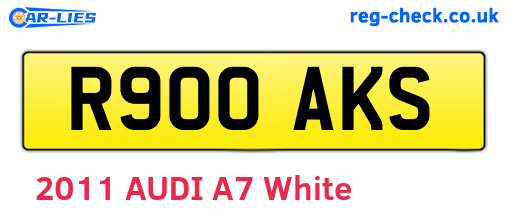R900AKS are the vehicle registration plates.