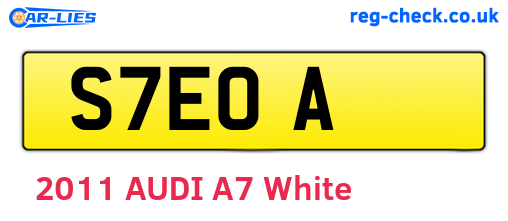 S7EOA are the vehicle registration plates.