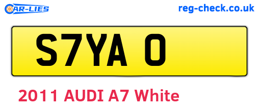 S7YAO are the vehicle registration plates.