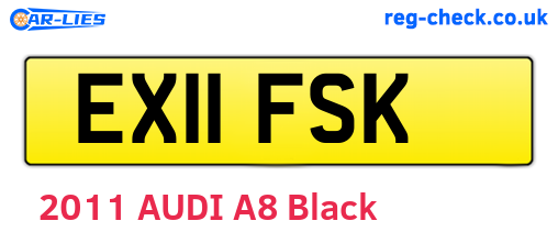 EX11FSK are the vehicle registration plates.