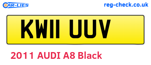 KW11UUV are the vehicle registration plates.