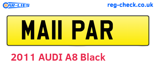 MA11PAR are the vehicle registration plates.
