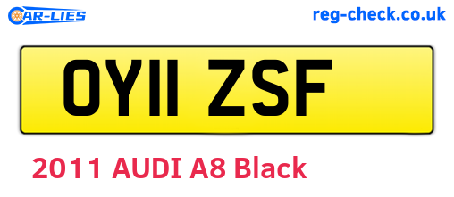OY11ZSF are the vehicle registration plates.