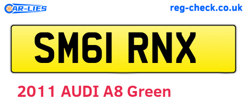 SM61RNX are the vehicle registration plates.