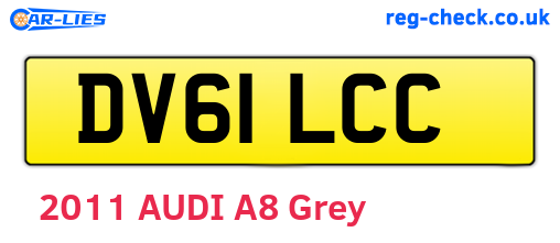DV61LCC are the vehicle registration plates.