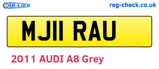 MJ11RAU are the vehicle registration plates.