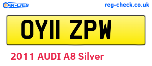 OY11ZPW are the vehicle registration plates.