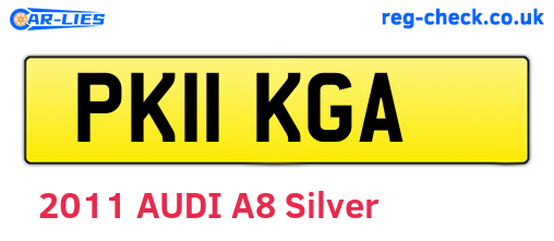 PK11KGA are the vehicle registration plates.