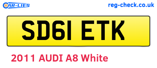 SD61ETK are the vehicle registration plates.