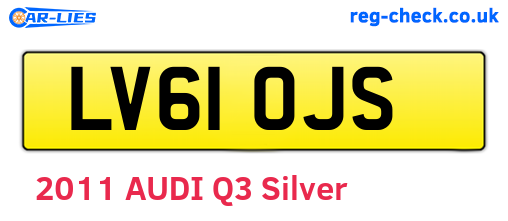 LV61OJS are the vehicle registration plates.