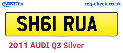 SH61RUA are the vehicle registration plates.