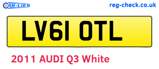 LV61OTL are the vehicle registration plates.