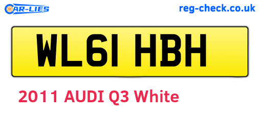 WL61HBH are the vehicle registration plates.