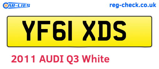YF61XDS are the vehicle registration plates.