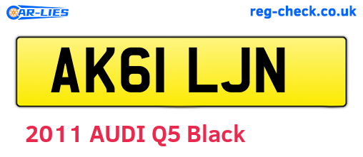 AK61LJN are the vehicle registration plates.