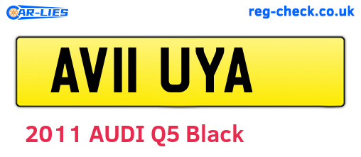 AV11UYA are the vehicle registration plates.