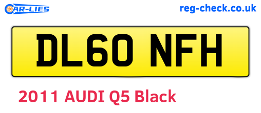DL60NFH are the vehicle registration plates.