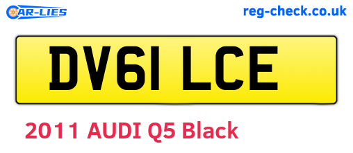 DV61LCE are the vehicle registration plates.