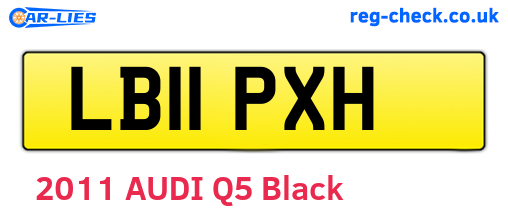 LB11PXH are the vehicle registration plates.