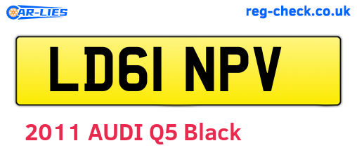 LD61NPV are the vehicle registration plates.