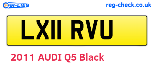 LX11RVU are the vehicle registration plates.