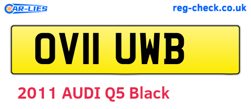 OV11UWB are the vehicle registration plates.