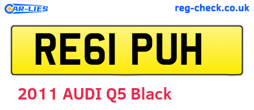 RE61PUH are the vehicle registration plates.