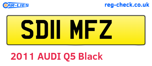 SD11MFZ are the vehicle registration plates.
