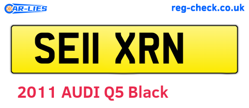 SE11XRN are the vehicle registration plates.