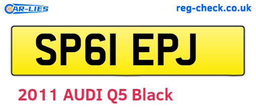 SP61EPJ are the vehicle registration plates.