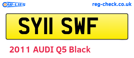 SY11SWF are the vehicle registration plates.