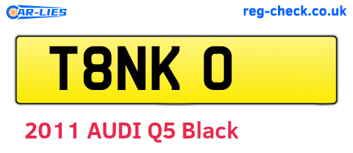 T8NKO are the vehicle registration plates.
