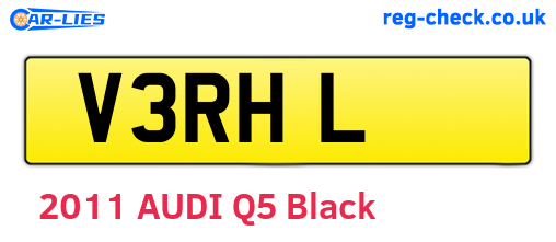 V3RHL are the vehicle registration plates.
