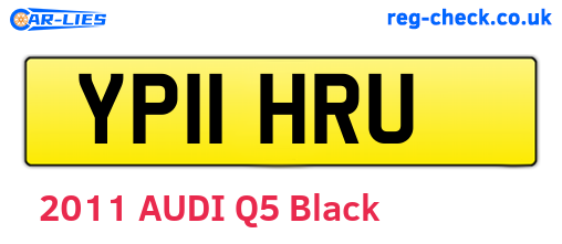 YP11HRU are the vehicle registration plates.