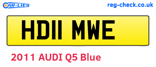 HD11MWE are the vehicle registration plates.