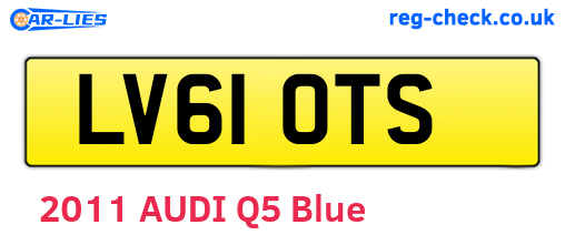 LV61OTS are the vehicle registration plates.