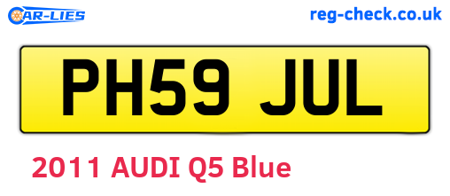 PH59JUL are the vehicle registration plates.