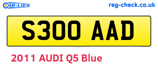 S300AAD are the vehicle registration plates.
