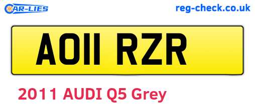 AO11RZR are the vehicle registration plates.