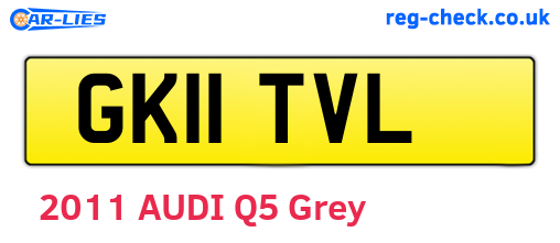 GK11TVL are the vehicle registration plates.