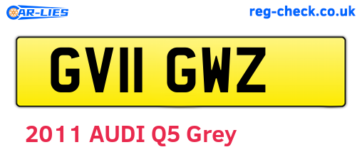 GV11GWZ are the vehicle registration plates.