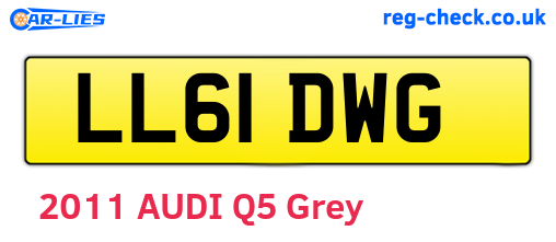 LL61DWG are the vehicle registration plates.