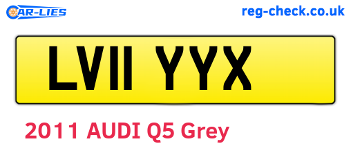 LV11YYX are the vehicle registration plates.
