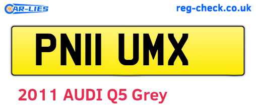 PN11UMX are the vehicle registration plates.