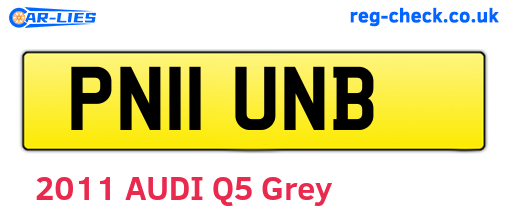 PN11UNB are the vehicle registration plates.